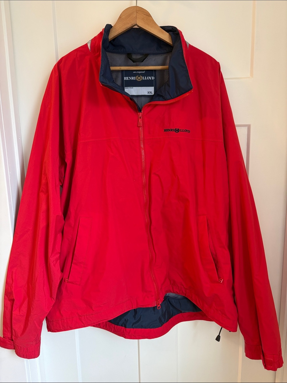 Henri Lloyd Red Men's Windbreaker Jacket with Navy Trim
